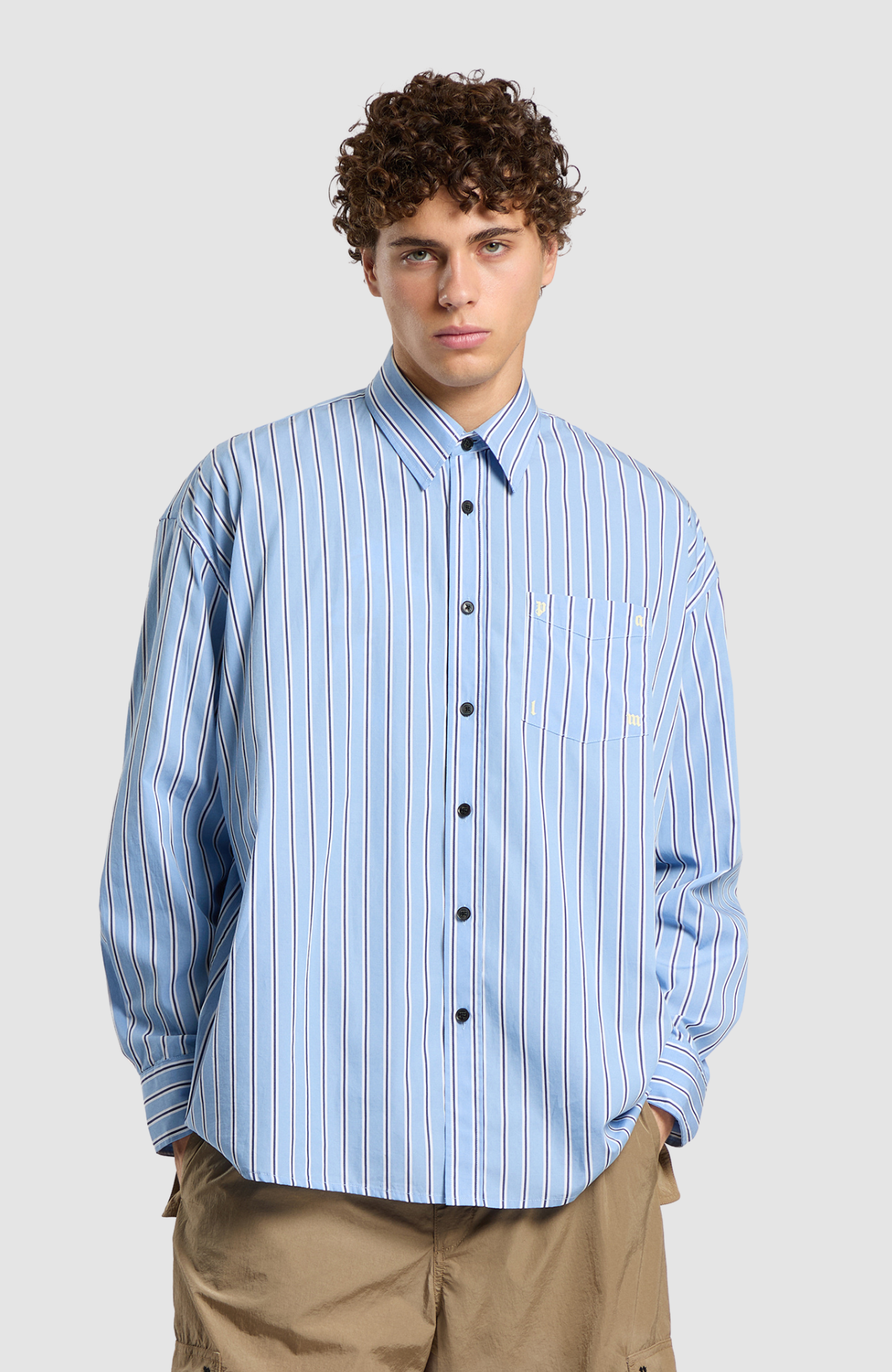 Palm Type Strip Over Shirt L/S