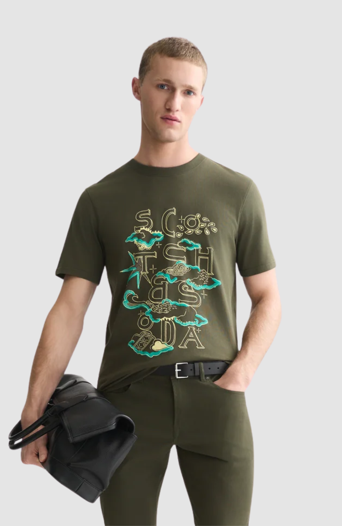 Front artwork regular-fit T-shirt
