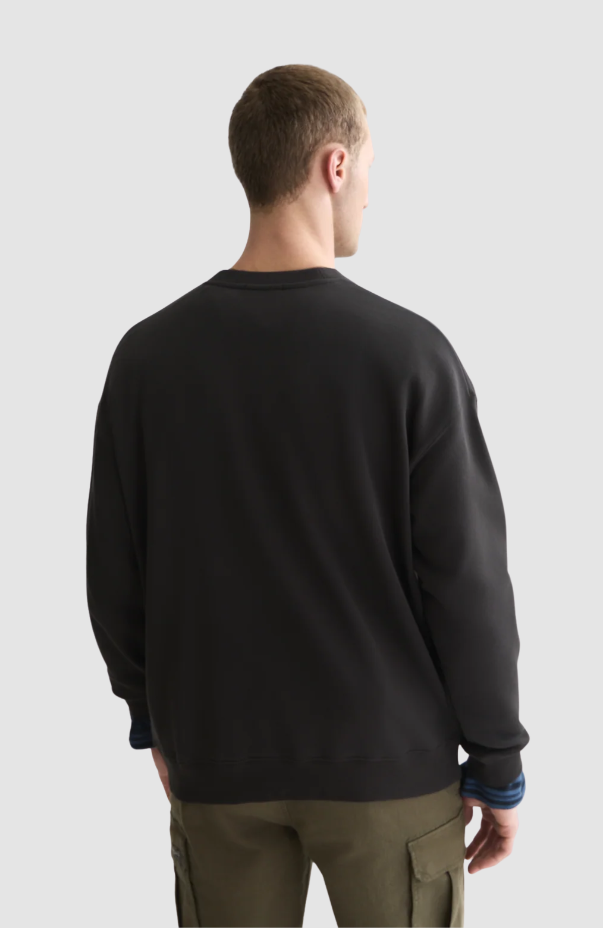 Placed embroidered artwork loose-fit sweatshirt