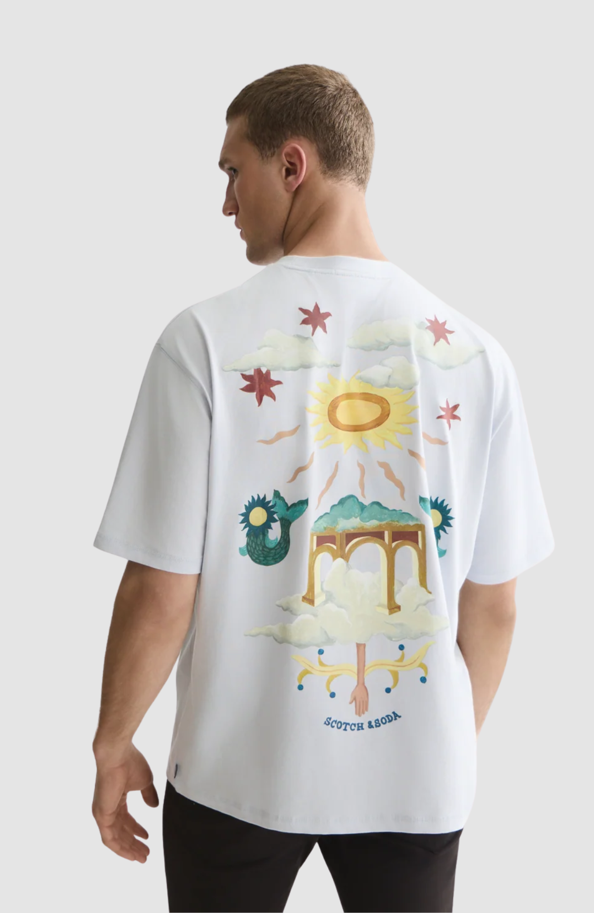 Front and back artwork loose-fit T-shirt