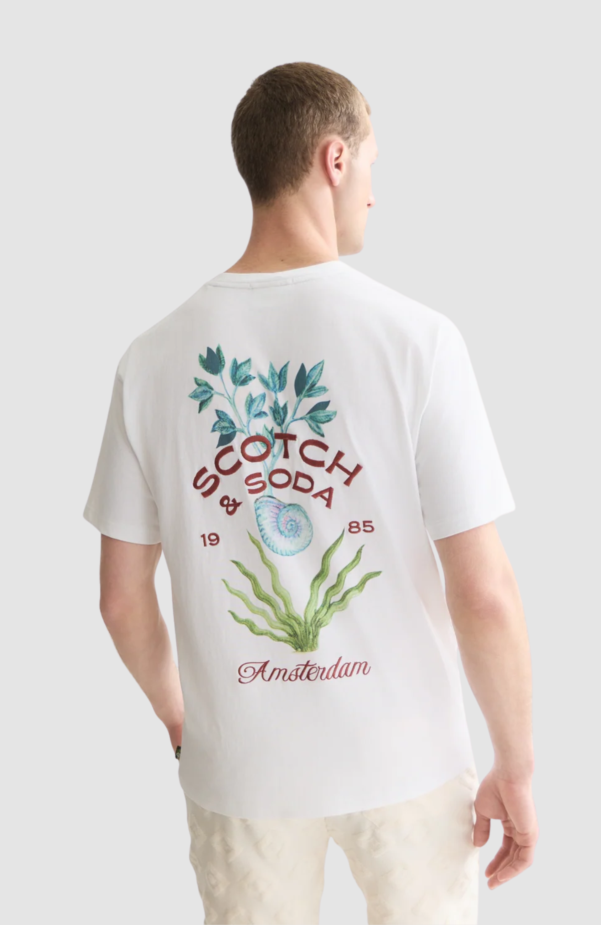 Front and back artwork relaxed-fit T-shirt