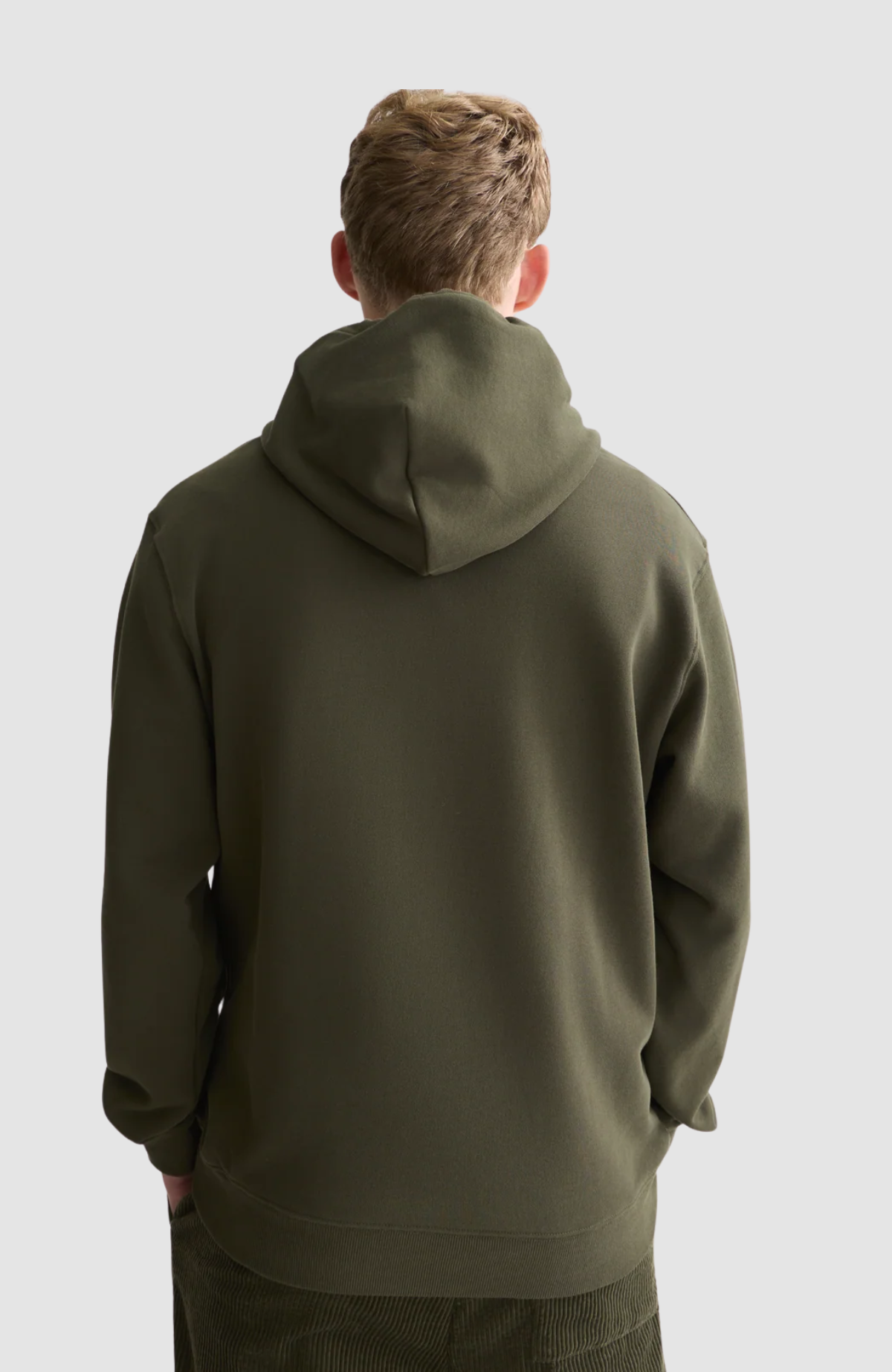 Logo badge regular-fit hoodie