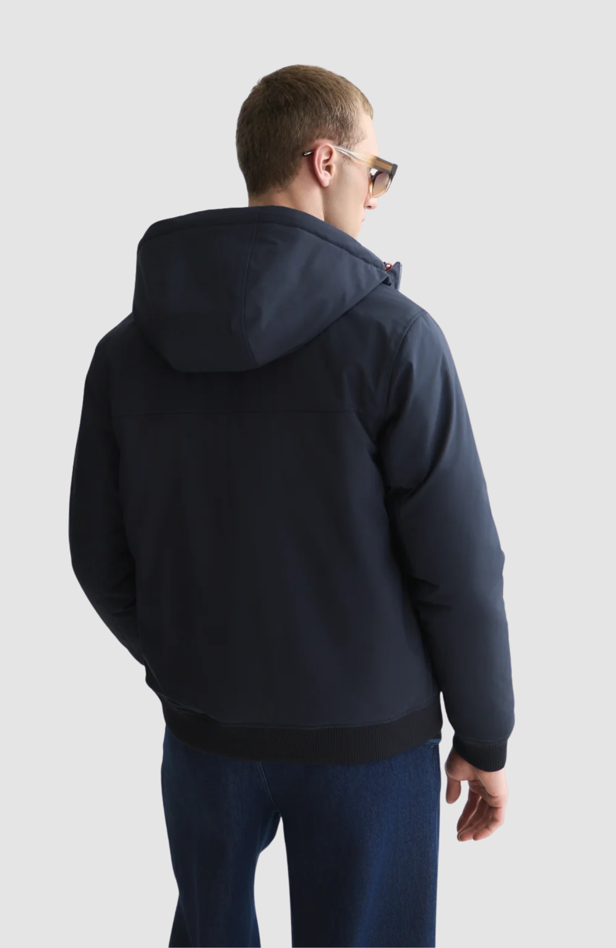 Hooded softshell padded jacket