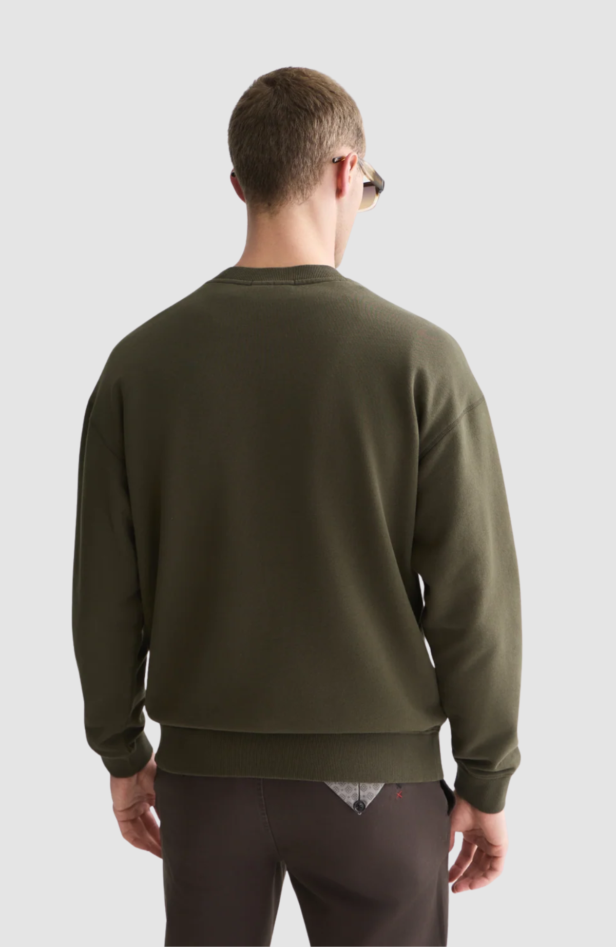 Front embroidered artwork relaxed-fit sweatshirt