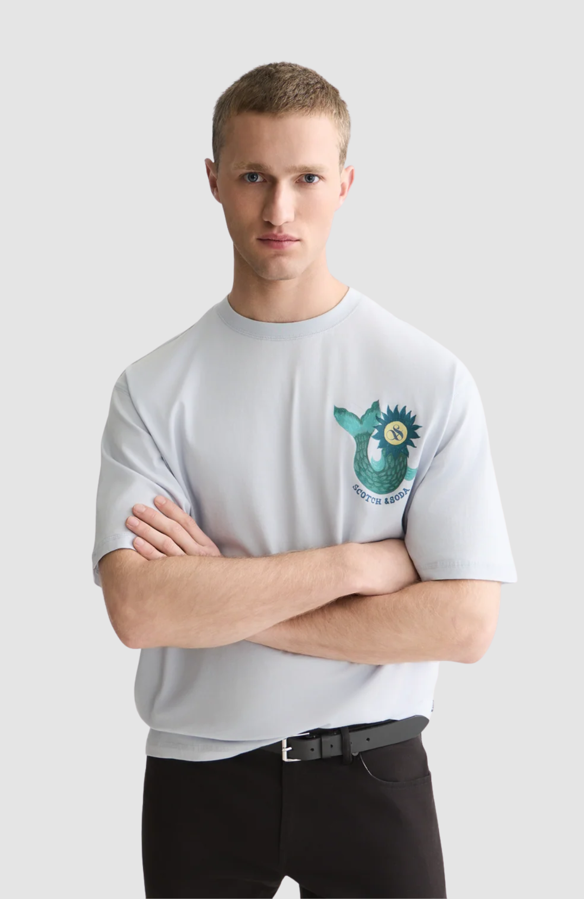 Front and back artwork loose-fit T-shirt