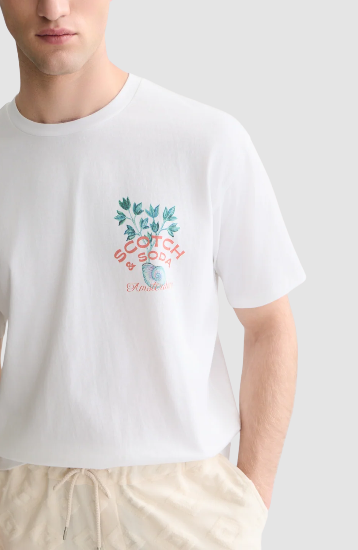 Front and back artwork relaxed-fit T-shirt