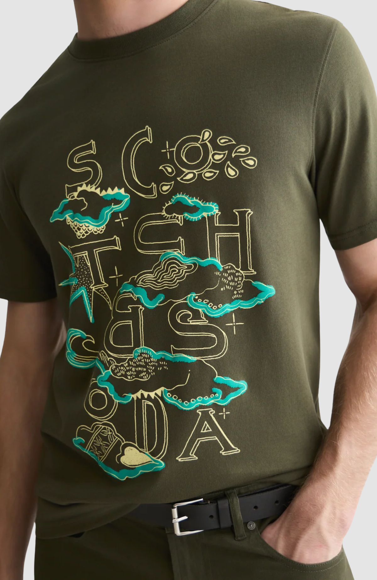 Front artwork regular-fit T-shirt