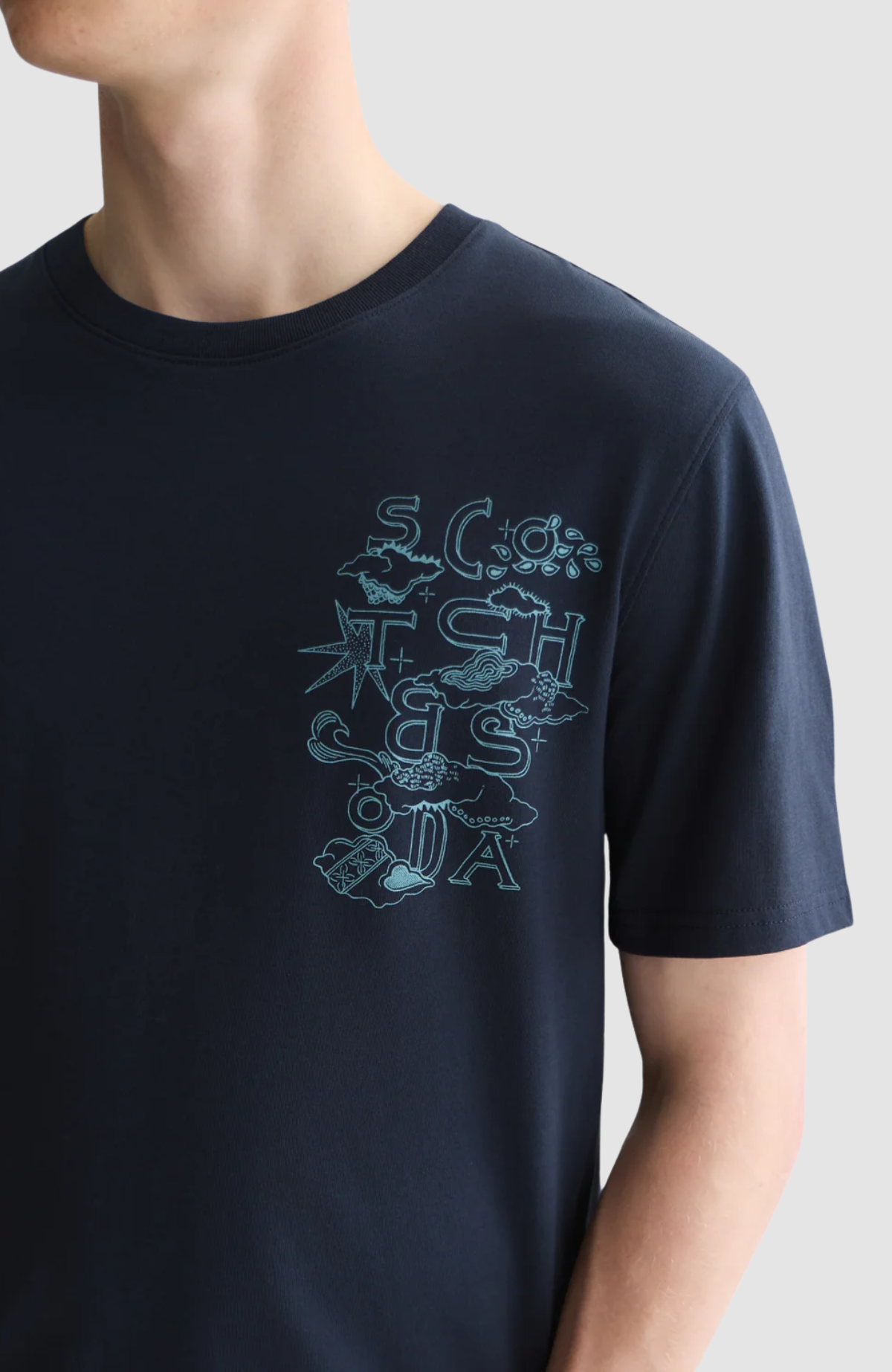 Left chest artwork regular-fit T-shirt