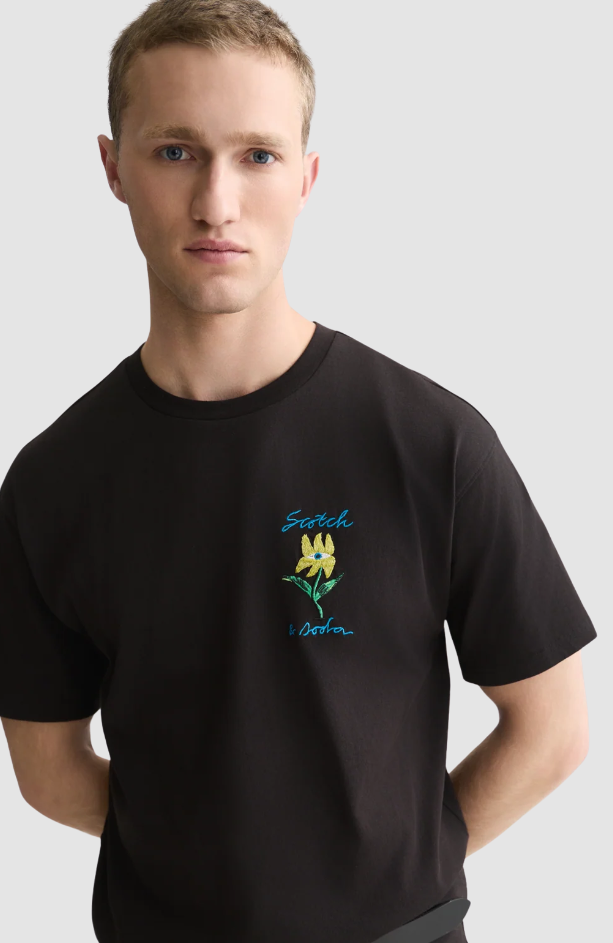 Front and back artwork relaxed-fit T-shirt