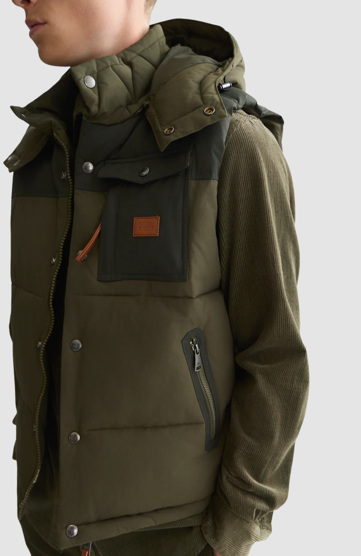 Hooded puffer vest