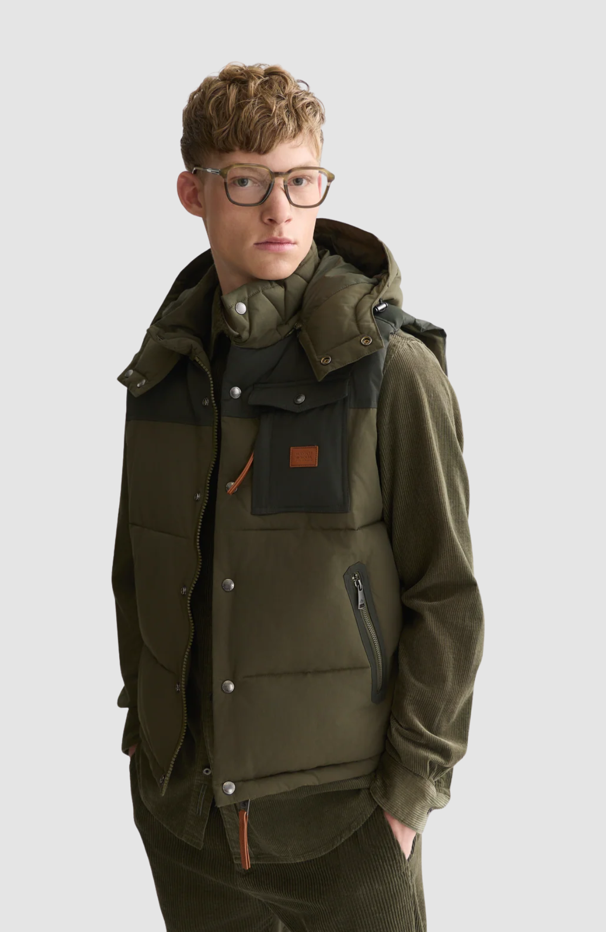 Hooded puffer vest