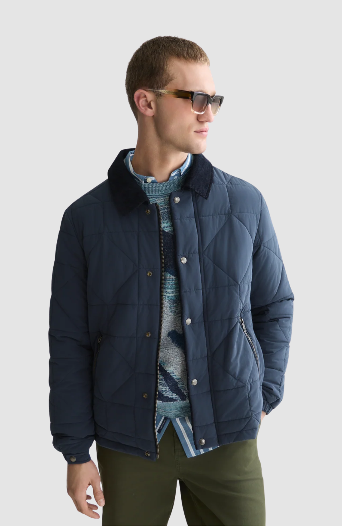 Quilted geo jacket