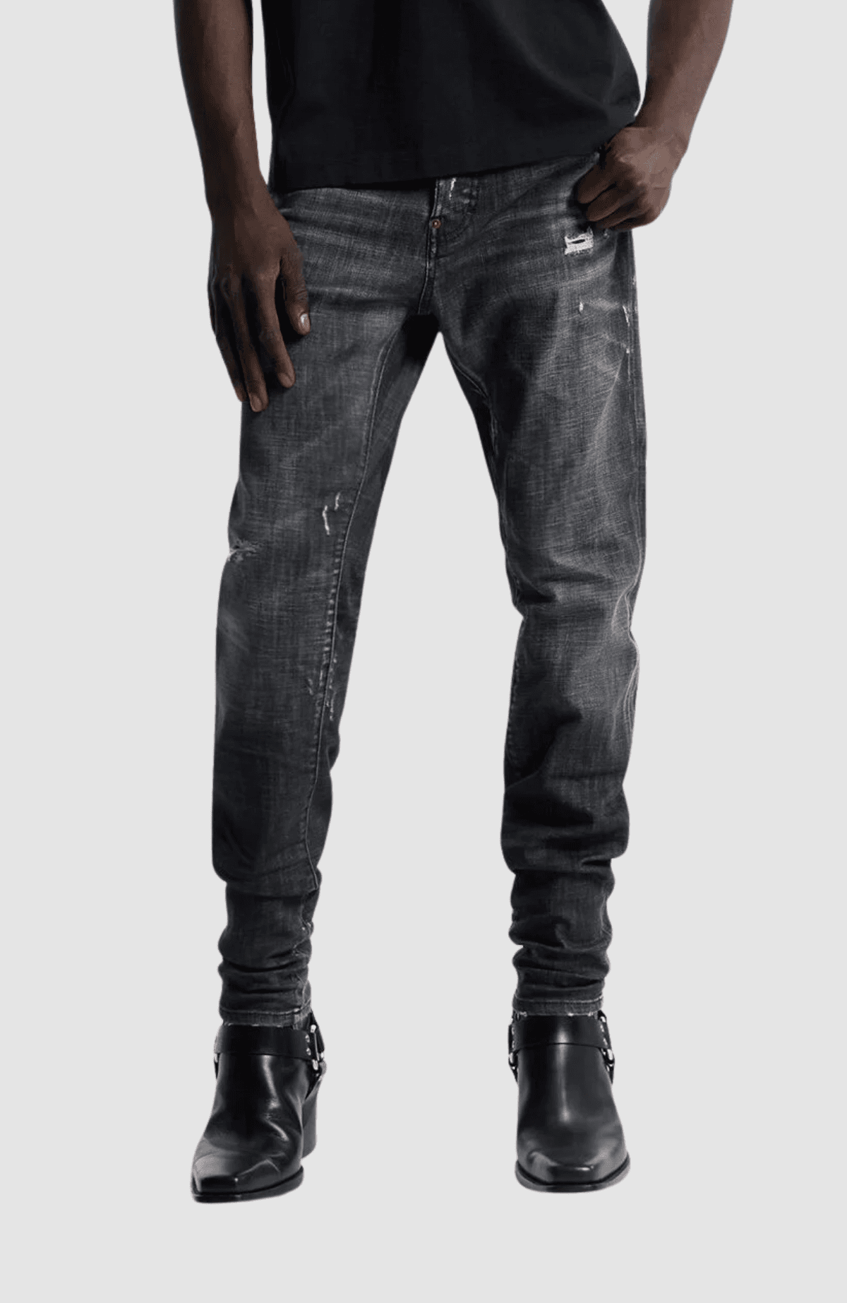 Black Fog Wash Teddy Jeans