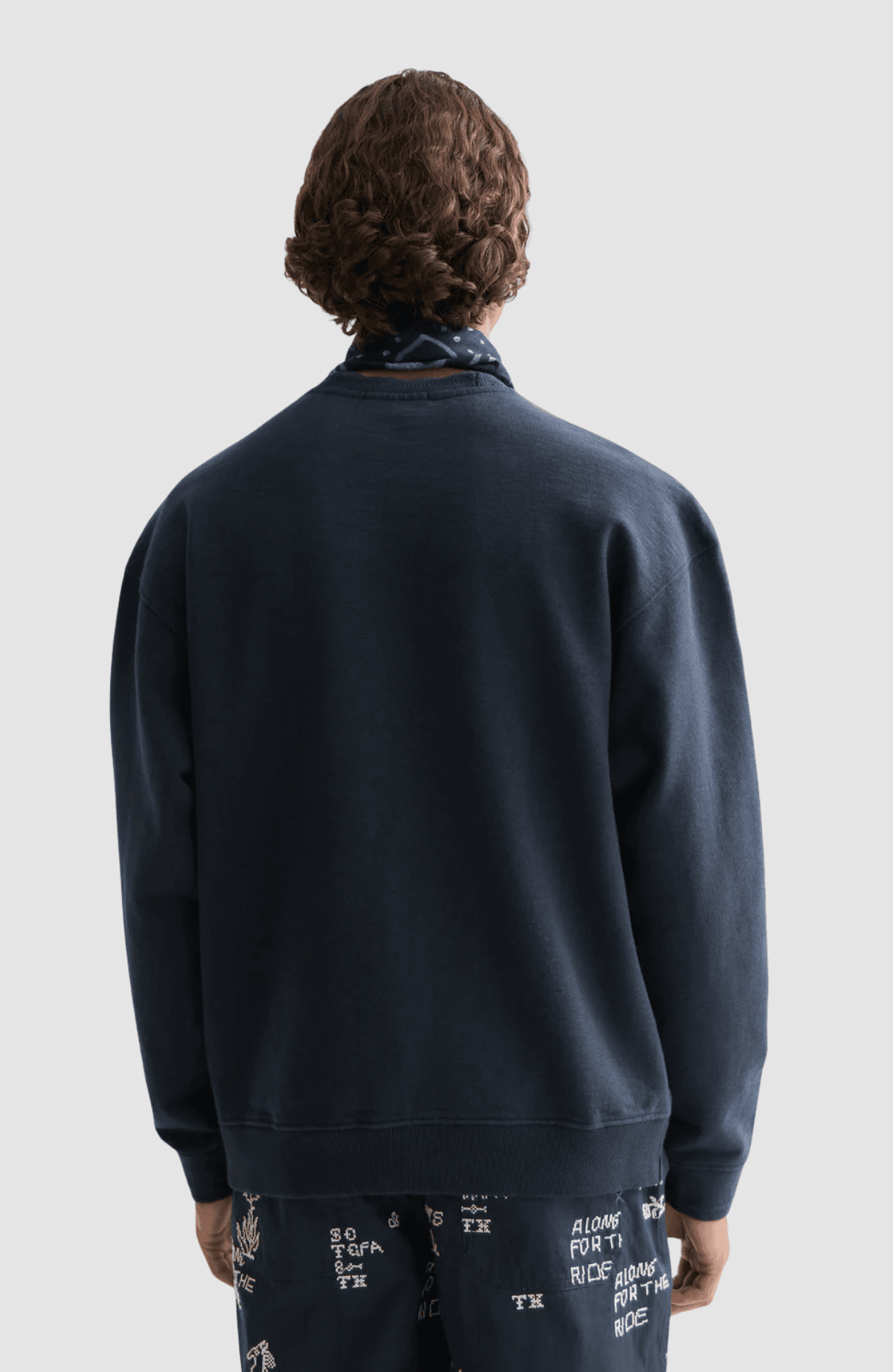 Cross stitch artwork relaxed-fit sweatshirt