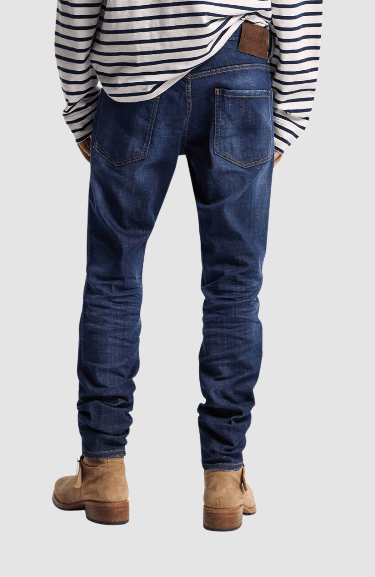 Dark Clean Wash Teddy Jeans