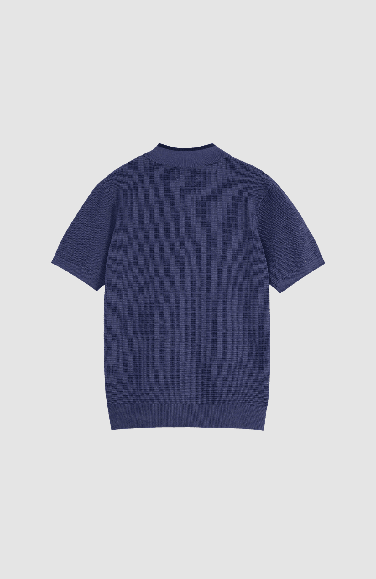 Structured knitted regular-fit polo