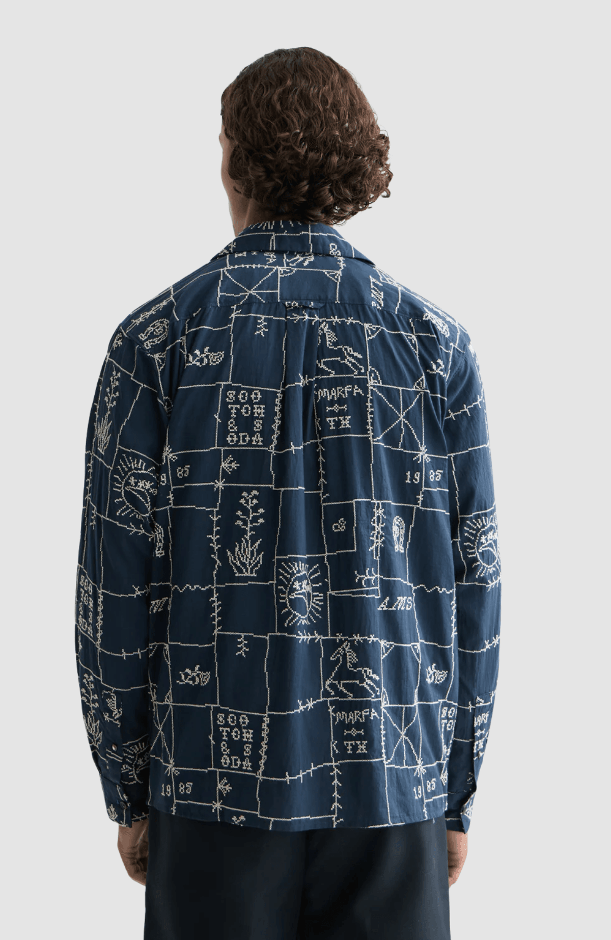 Allover embroidered shirt