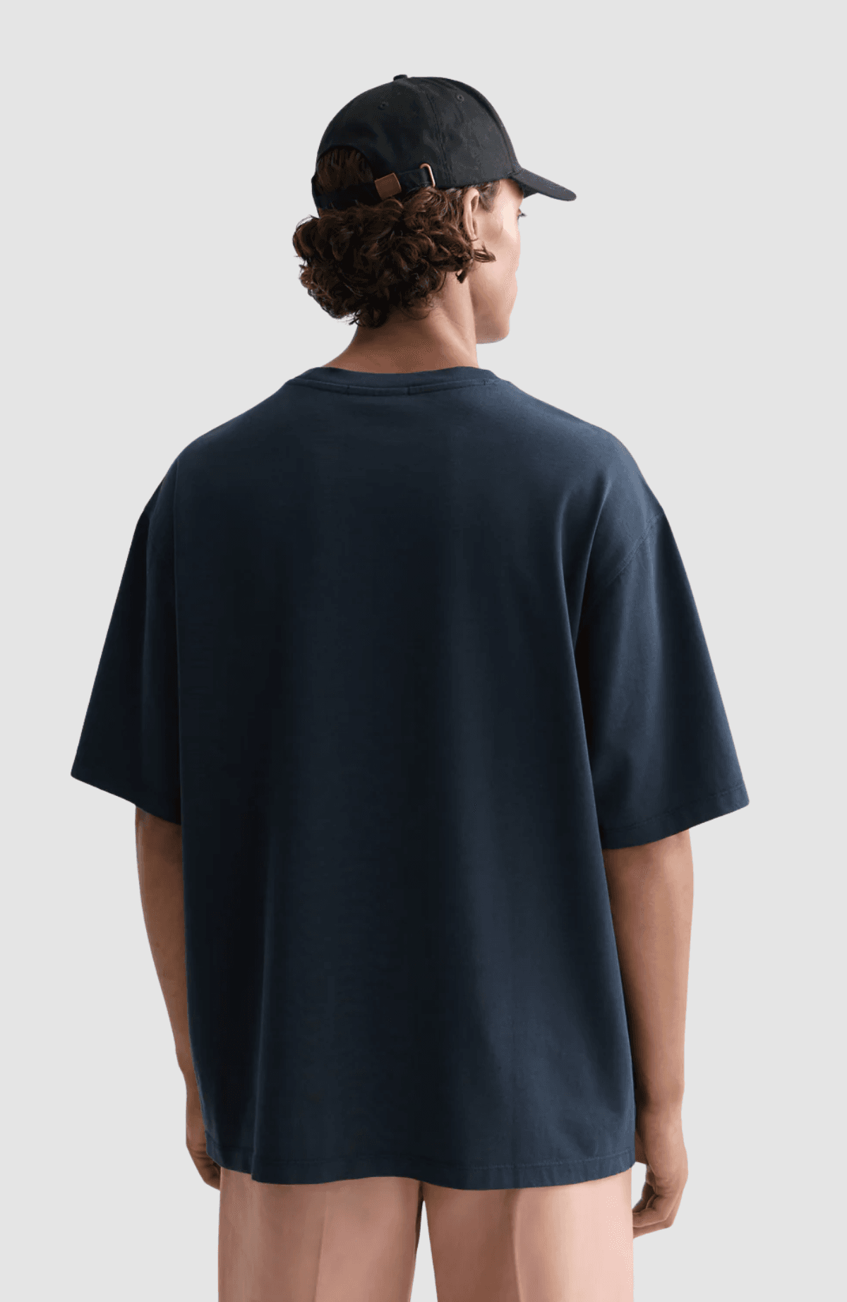 Cross-stitched front artwork loose-fit T-shirt