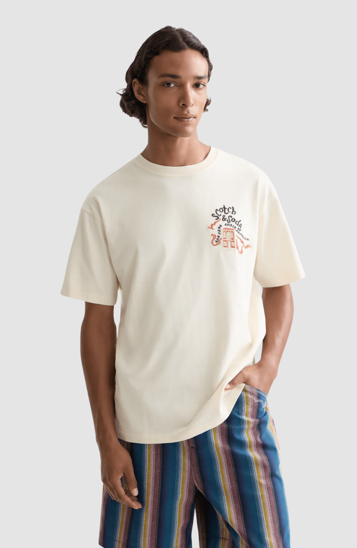 The 40th anniversary relaxed-fit embroidery T-shirt