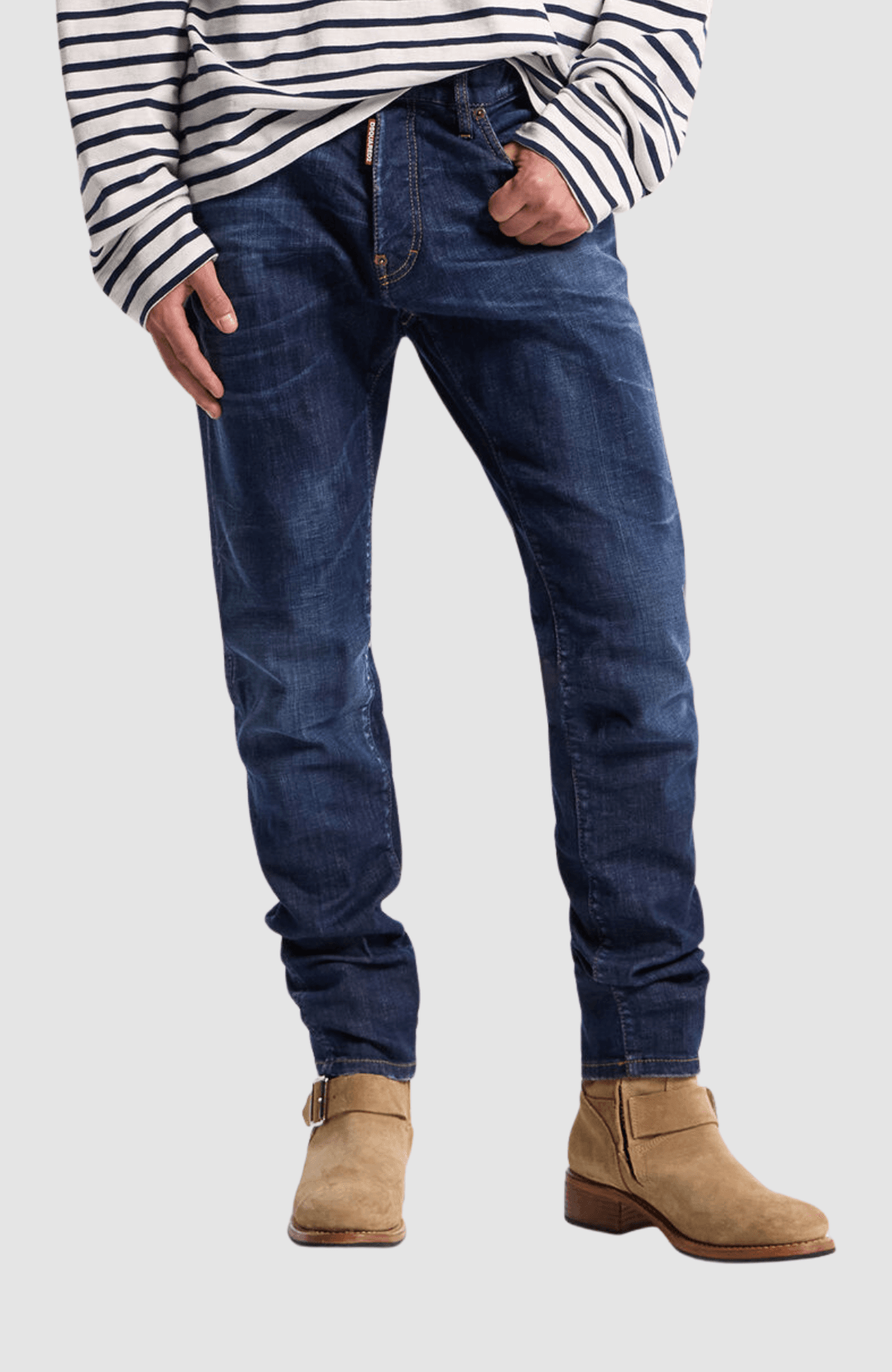 Dark Clean Wash Teddy Jeans