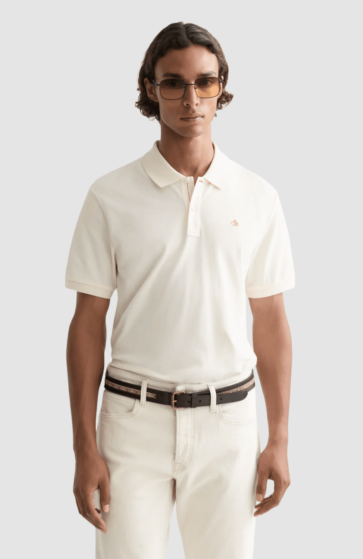 Seasonal core pique chest logo polo