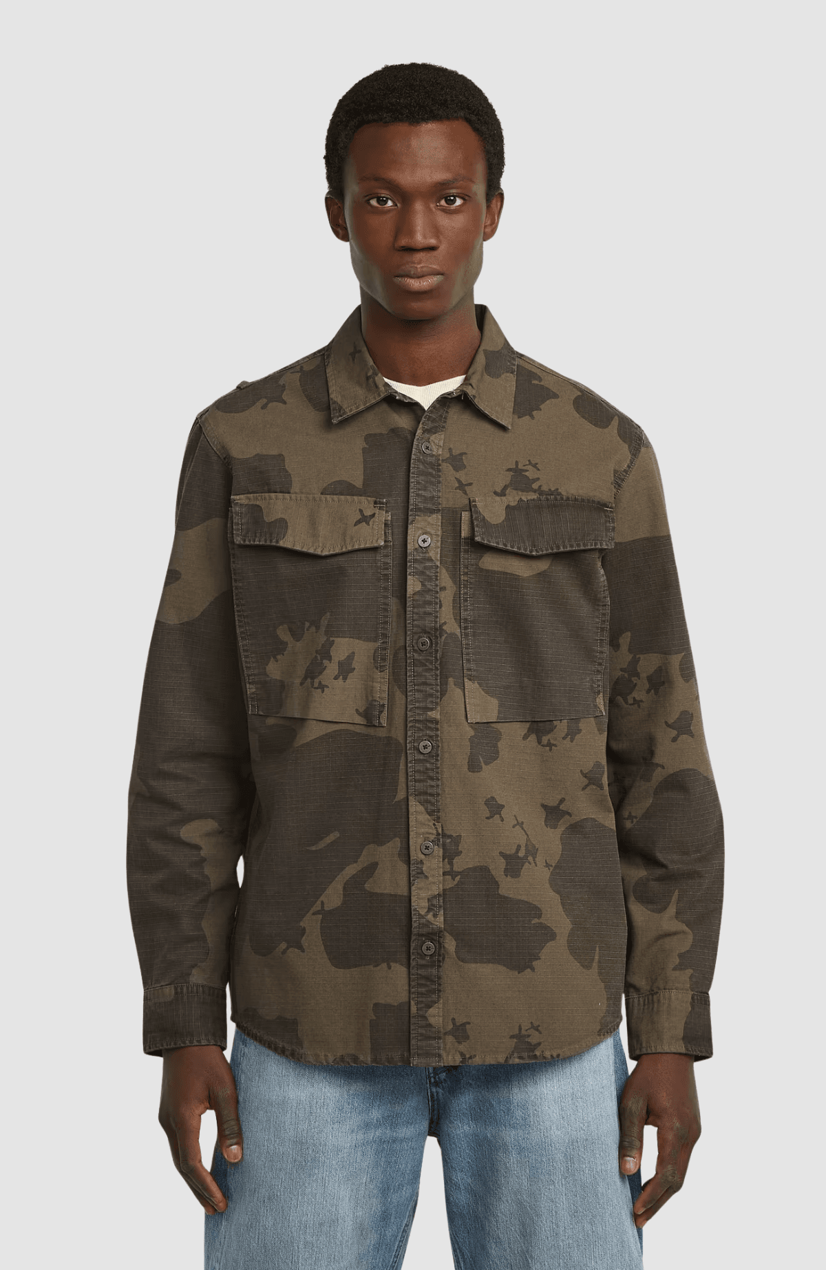 Cargo Pocket Regular Shirt l\s